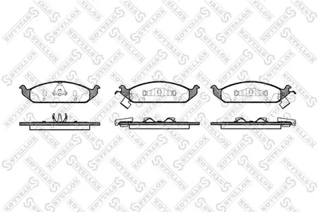 Комплект тормозных колодок дискового тормоза STELLOX 581 002B-SX